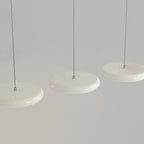 Modern 3 Light Milky Glass LED Pendant Light for Dining Room
