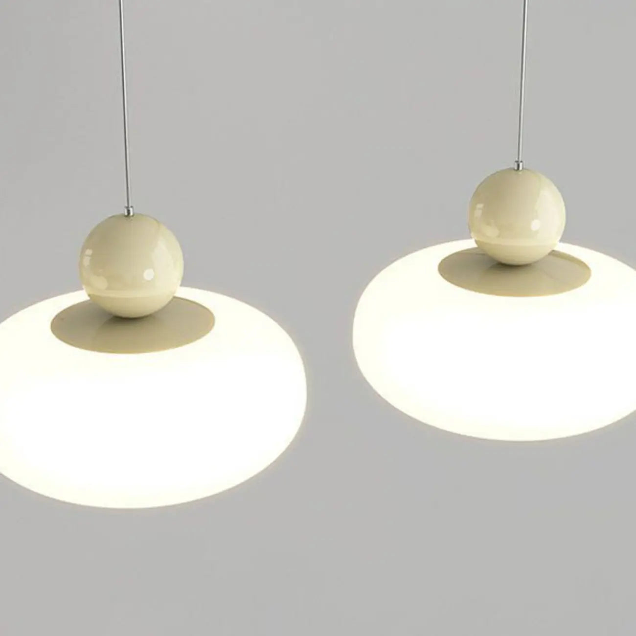 Modern 3 Light Milky Glass LED Pendant Light for Dining Room