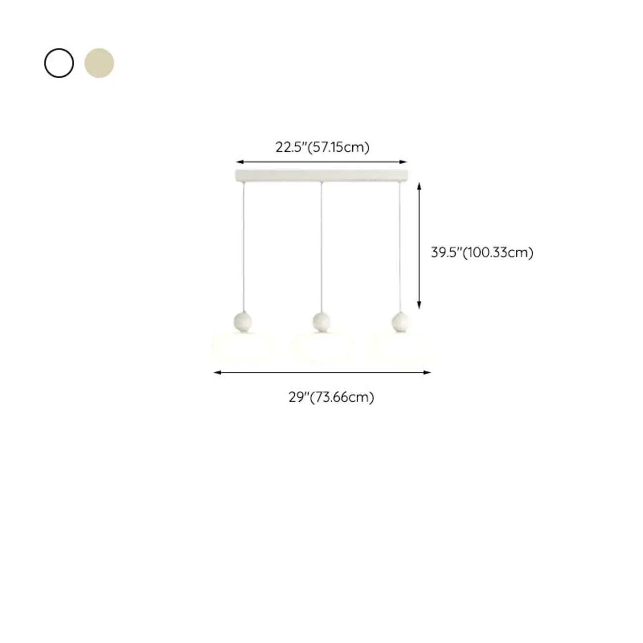 Modern 3 Light Milky Glass LED Pendant Light for Dining Room