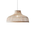 Wabi-Sabi Style Rattan Lantern LED Pendant Lamp for Living Room