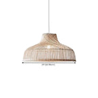 Wabi-Sabi Style Rattan Lantern LED Pendant Lamp for Living Room