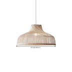 Wabi-Sabi Style Rattan Lantern LED Pendant Lamp for Living Room