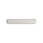 Minimalist White Wooden TV Stand with Ample Cable Management