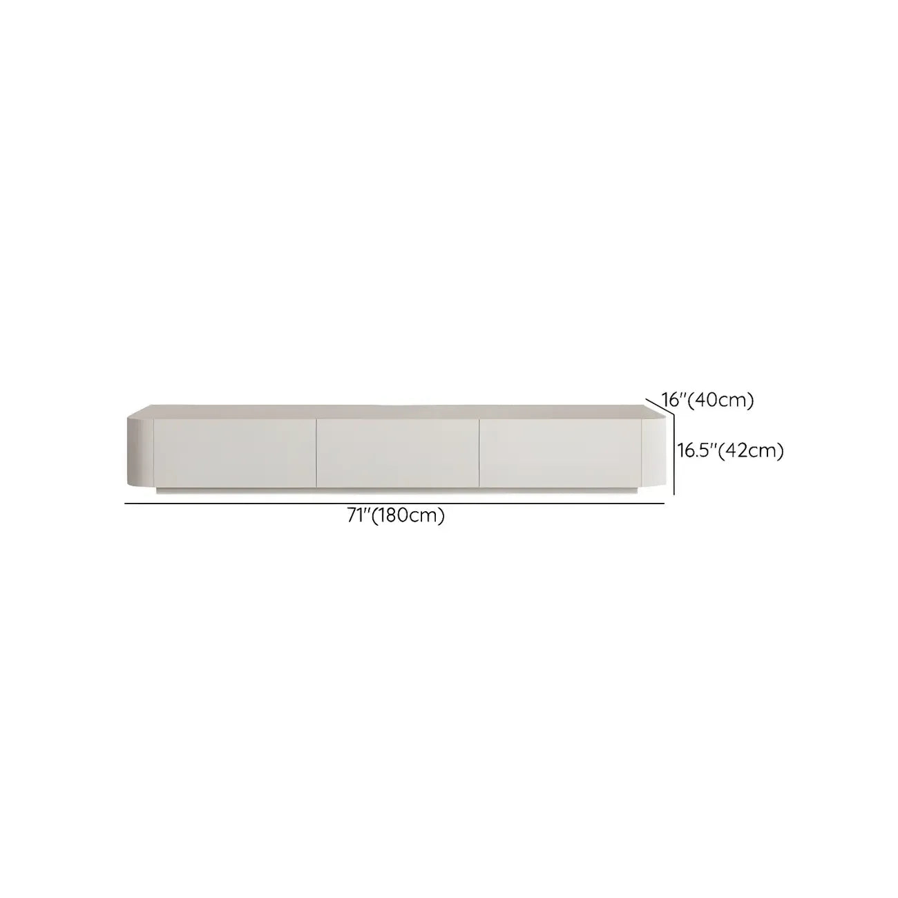 Minimalist White Wooden TV Stand with Ample Cable Management