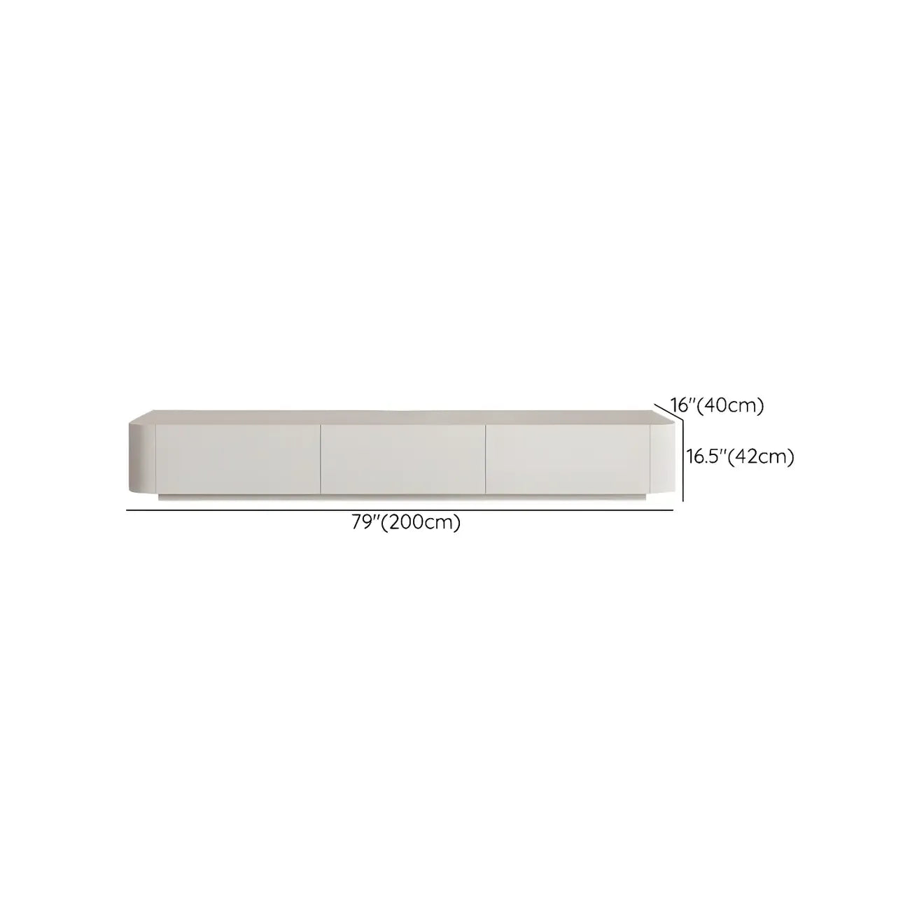 Minimalist White Wooden TV Stand with Ample Cable Management