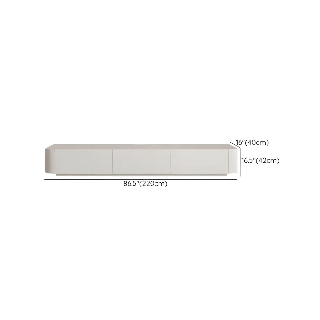 Minimalist White Wooden TV Stand with Ample Cable Management