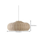 Wabi-Sabi Style Rattan Round Lantern Pendant Lamp for Living room
