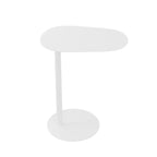 Minimalist Round White Metal Side Table for Living Room