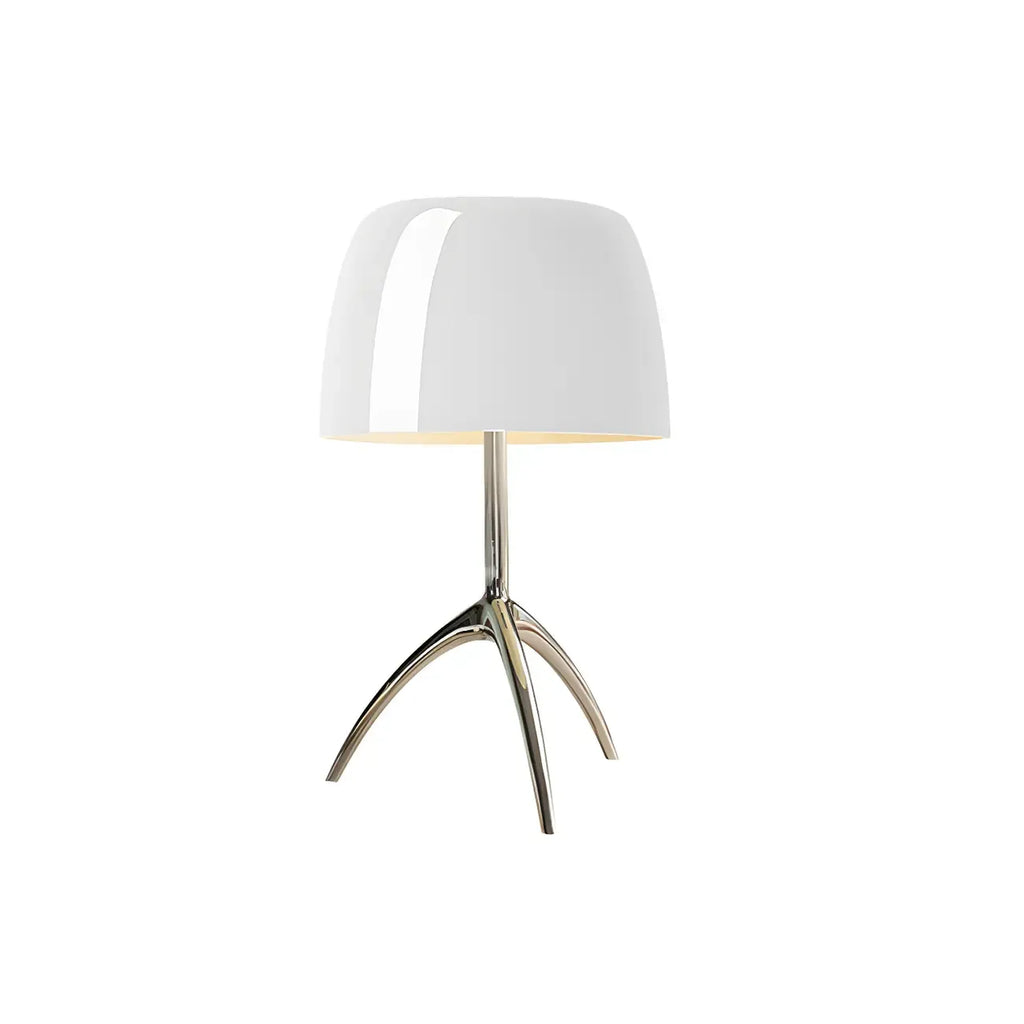 Yellow Glass Shade Metal Tripod Table Lamp for Living Room
