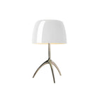 Yellow Glass Shade Metal Tripod Table Lamp for Living Room