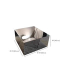 Reflective Modern Silver Metal Coffee Table