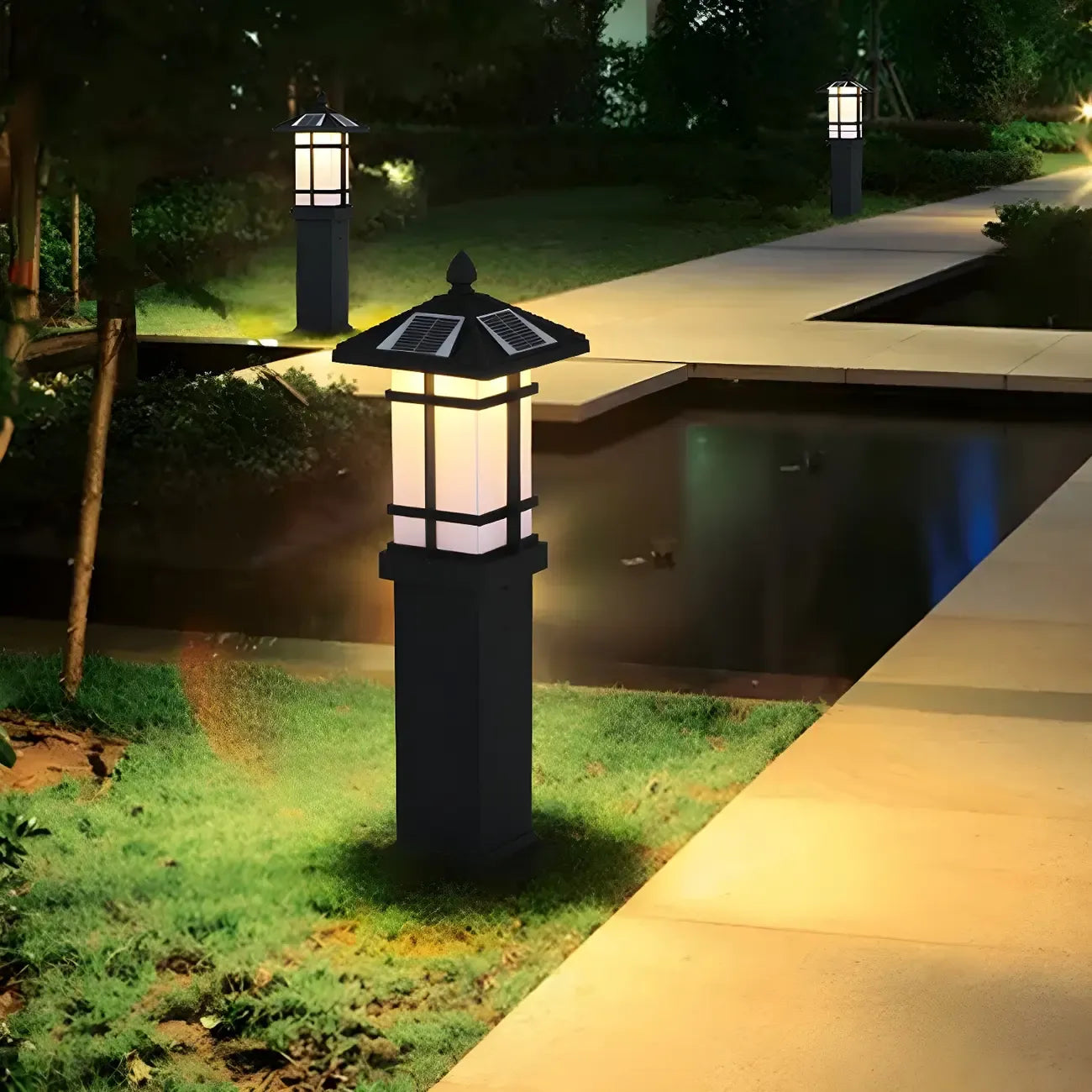 Solar LED Frosted Glass Staked Light for Outdoor Pathway