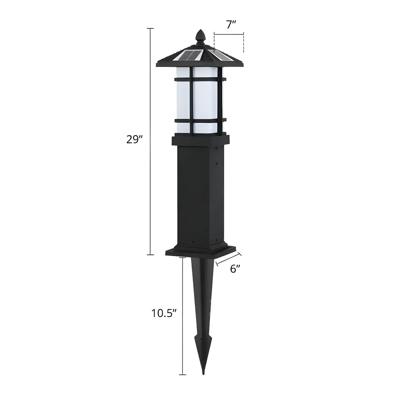 Solar LED Frosted Glass Staked Light for Outdoor Pathway