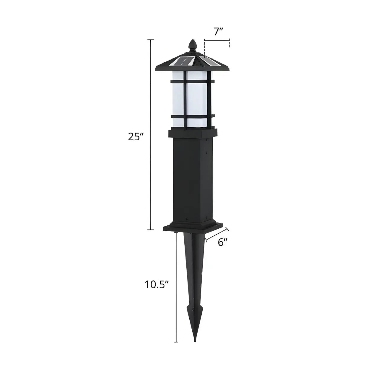 Solar LED Frosted Glass Staked Light for Outdoor Pathway