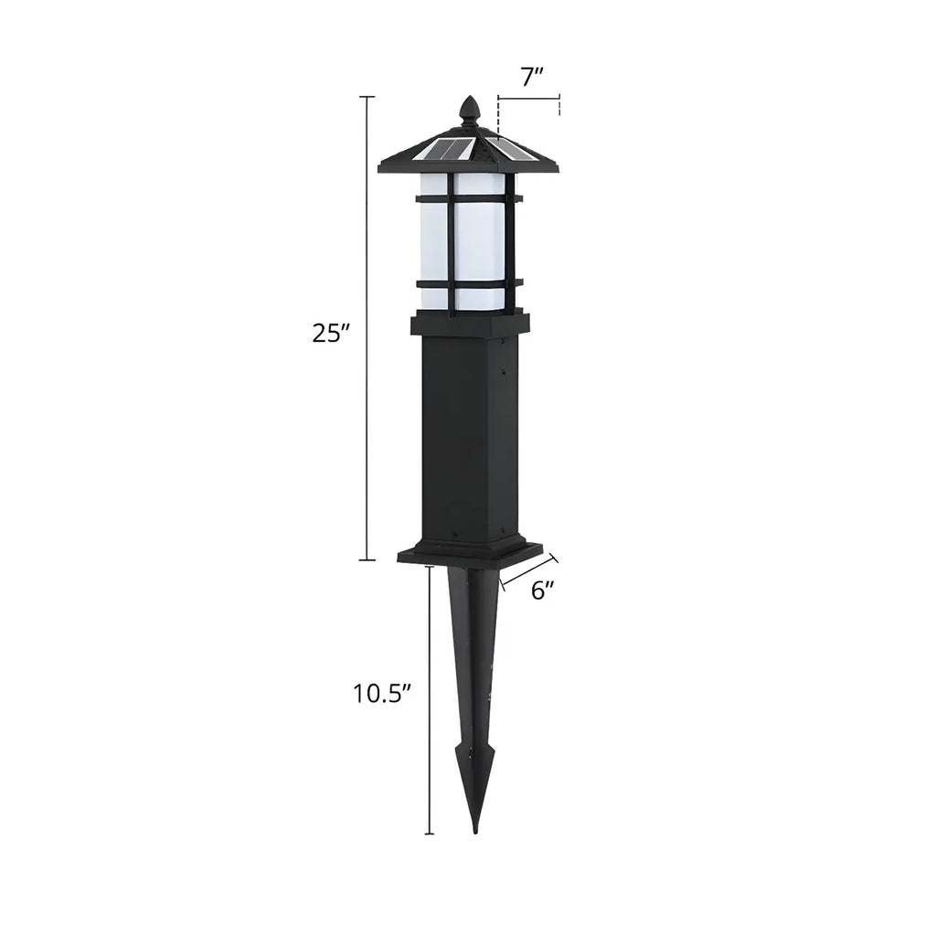 Solar LED Frosted Glass Staked Light for Outdoor Pathway