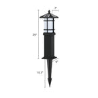 Solar LED Frosted Glass Staked Light for Outdoor Pathway