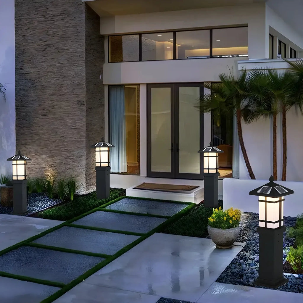 Solar LED Frosted Glass Staked Light for Outdoor Pathway