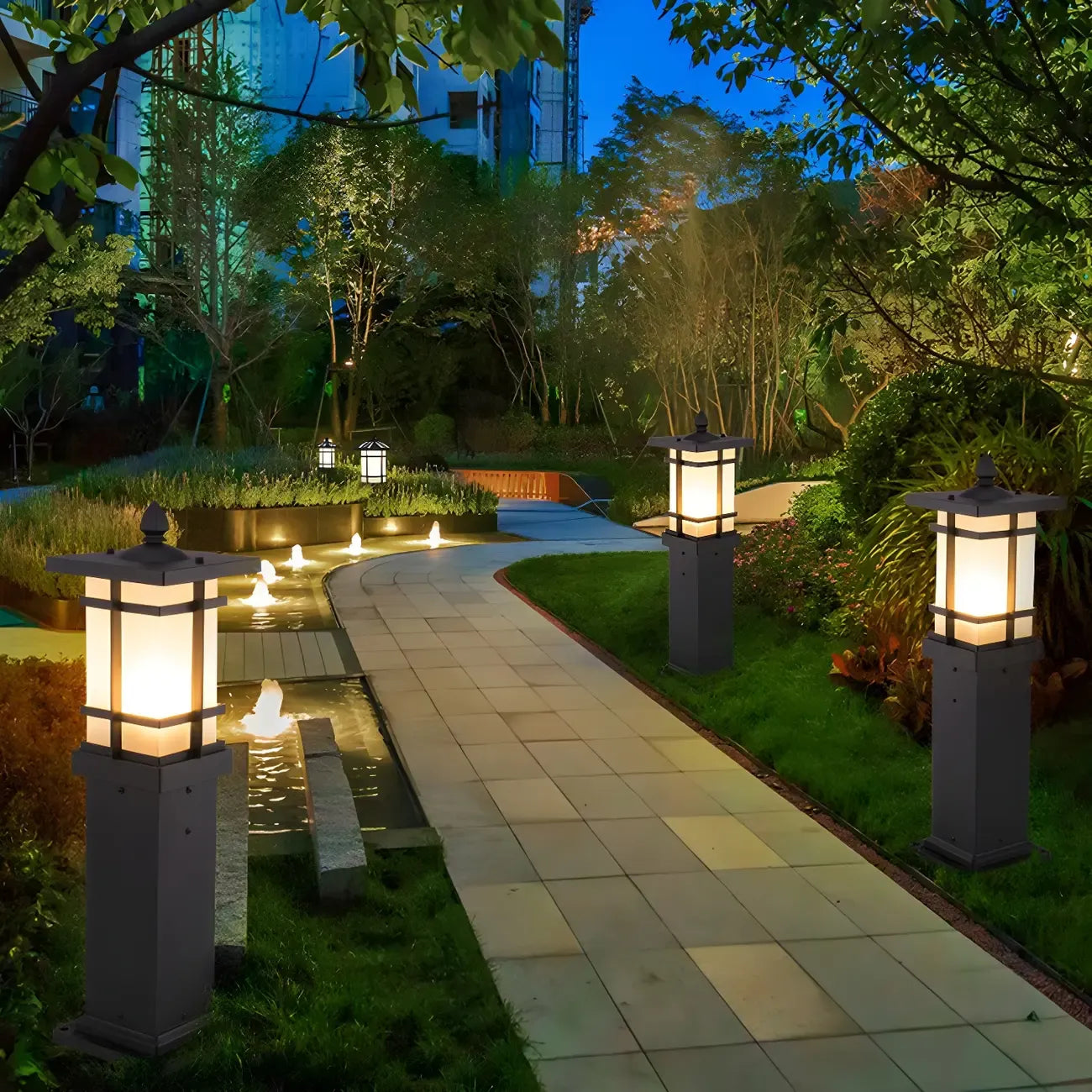 Solar LED Frosted Glass Staked Light for Outdoor Pathway