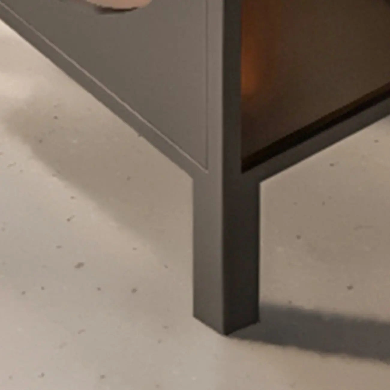 Minimalist Metal Glass Door White China Cabinet
