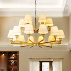 Vintage Gold Colonial Chandelier  with Adjustable Chain