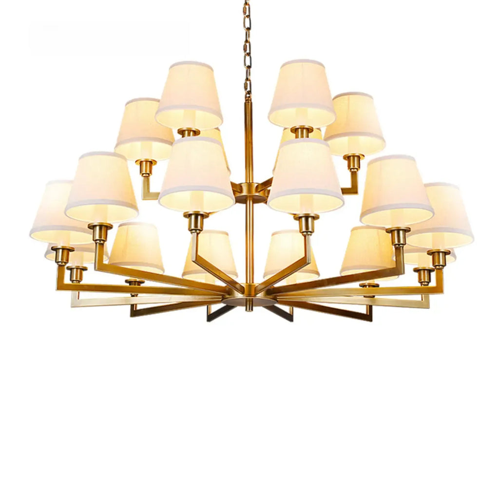 Vintage Gold Colonial Chandelier  with Adjustable Chain