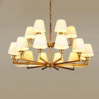 Vintage Gold Colonial Chandelier  with Adjustable Chain