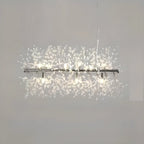 Golden Geometric Crystal Island Light Adjustable Hanging Length