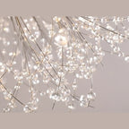 Golden Geometric Crystal Island Light Adjustable Hanging Length