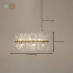 Golden Geometric Crystal Island Light Adjustable Hanging Length