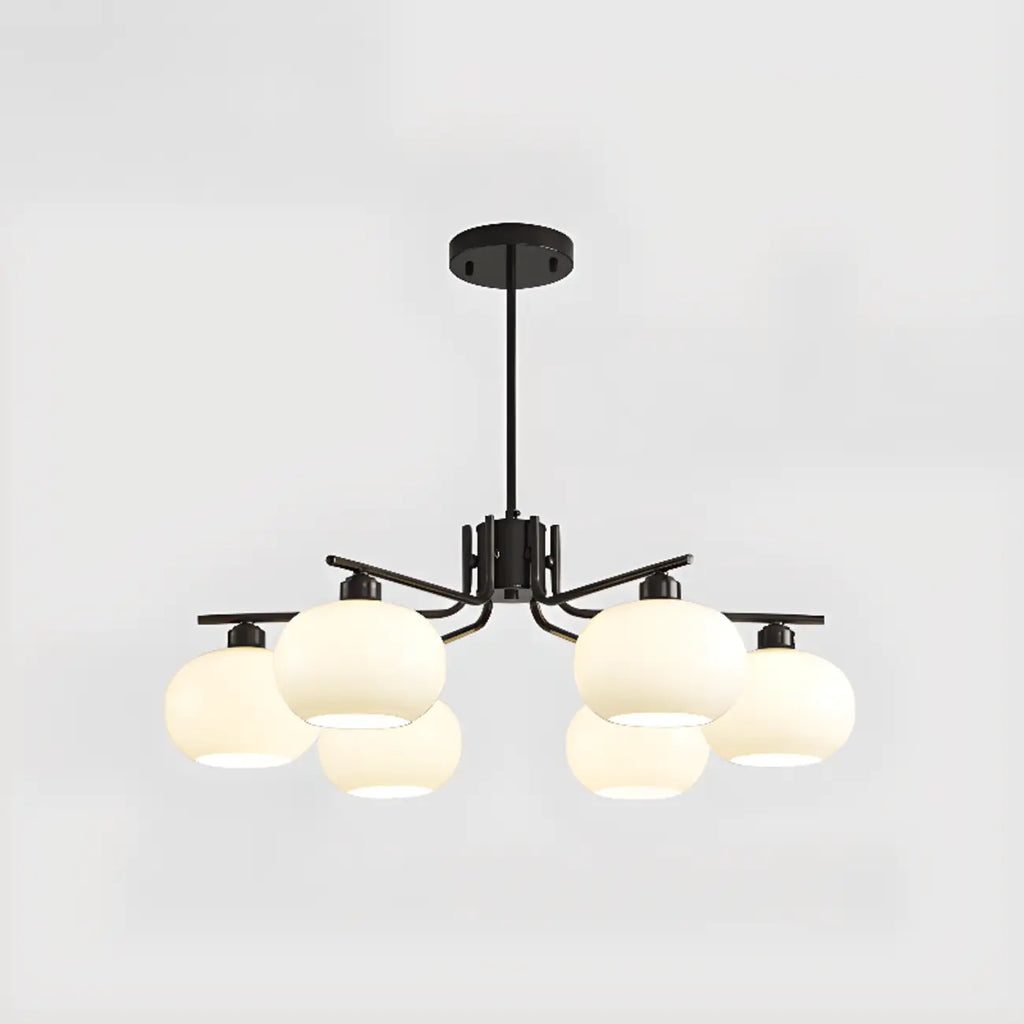 Modern Glass Globe Chandelier Adjustable Hanging Length