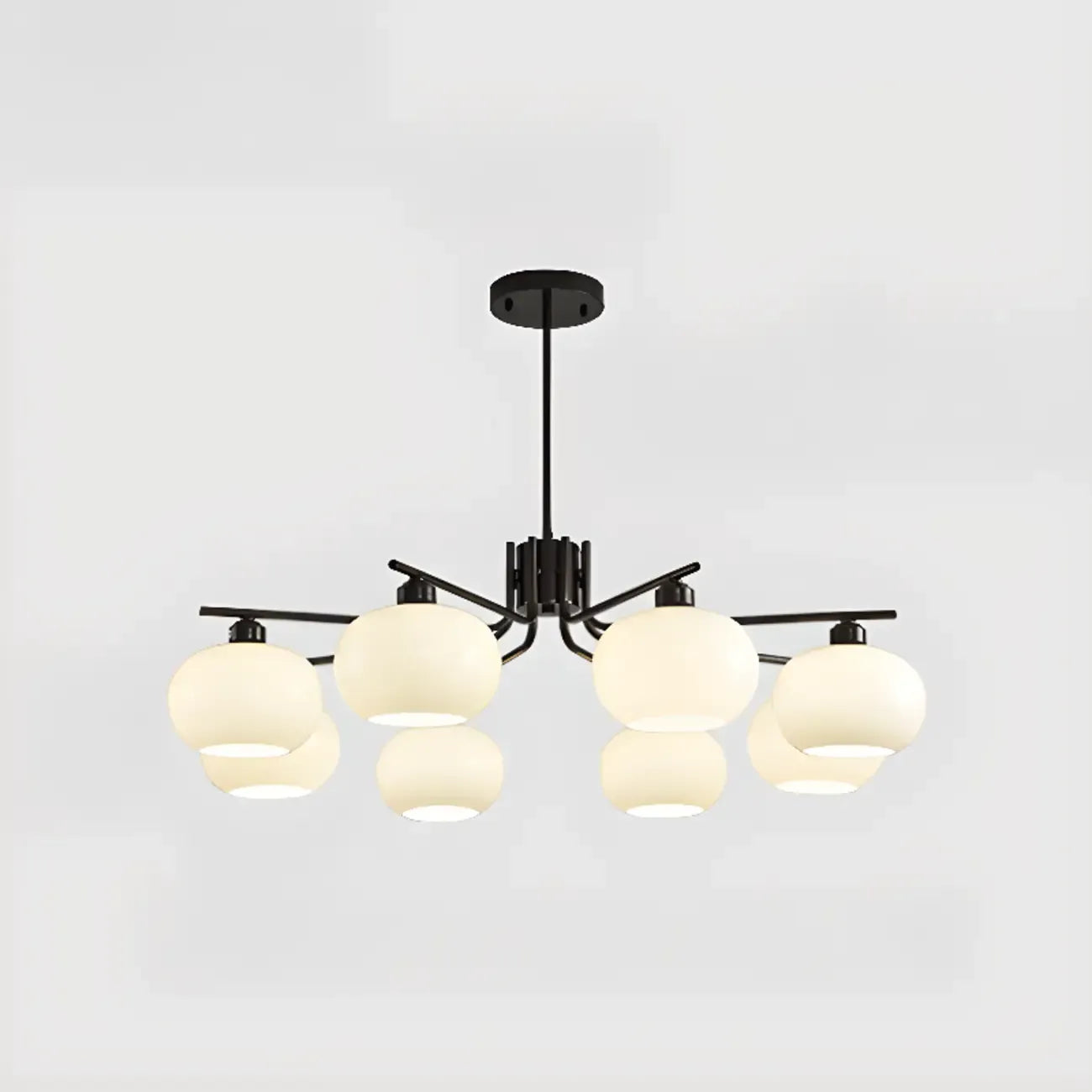 Modern Glass Globe Chandelier Adjustable Hanging Length