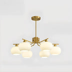 Modern Glass Globe Chandelier Adjustable Hanging Length