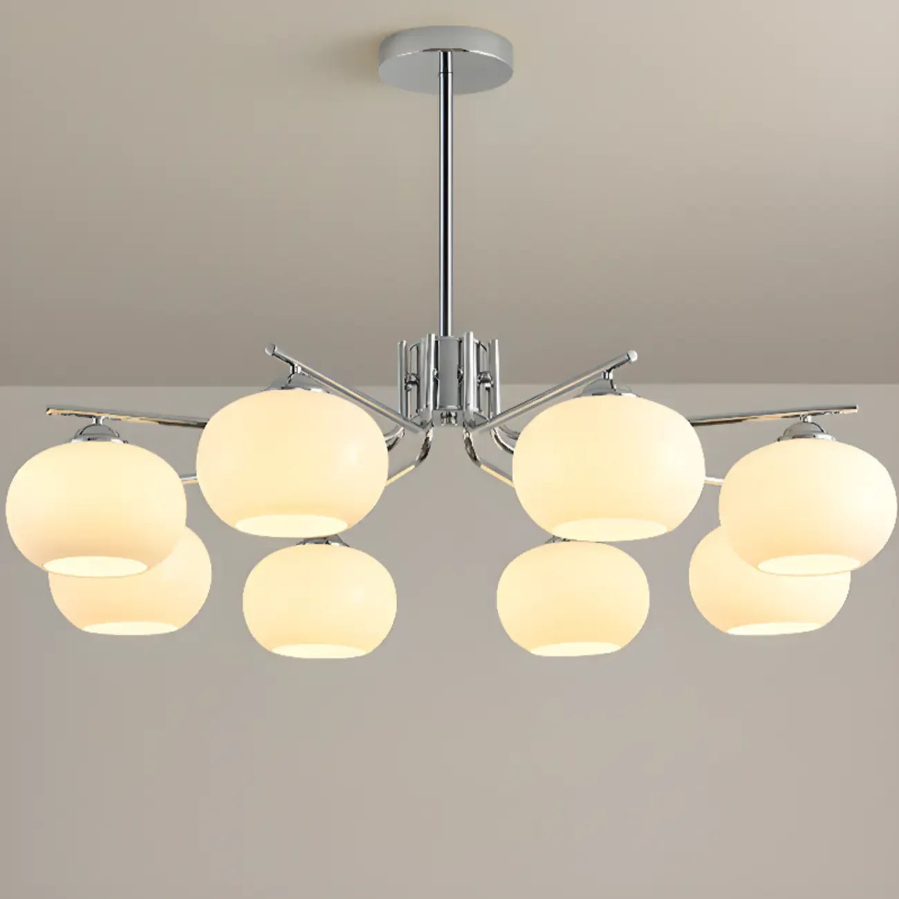 Modern Glass Globe Chandelier Adjustable Hanging Length