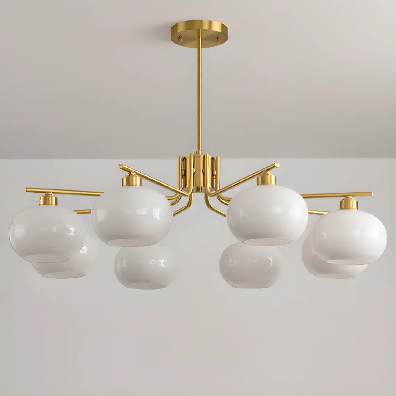 Modern Glass Globe Chandelier Adjustable Hanging Length