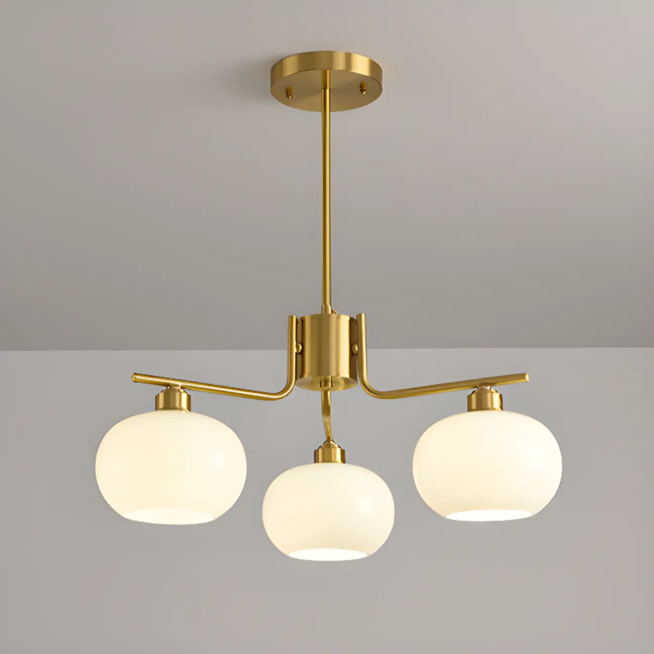 Modern Glass Globe Chandelier Adjustable Hanging Length