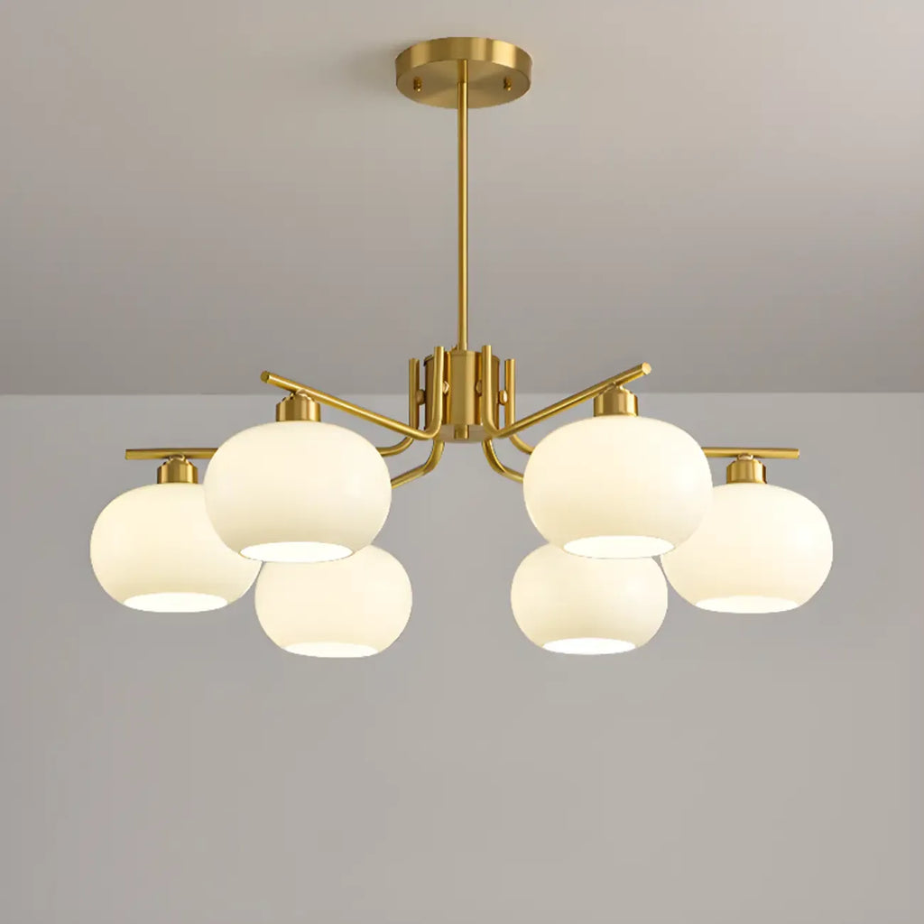 Modern Glass Globe Chandelier Adjustable Hanging Length