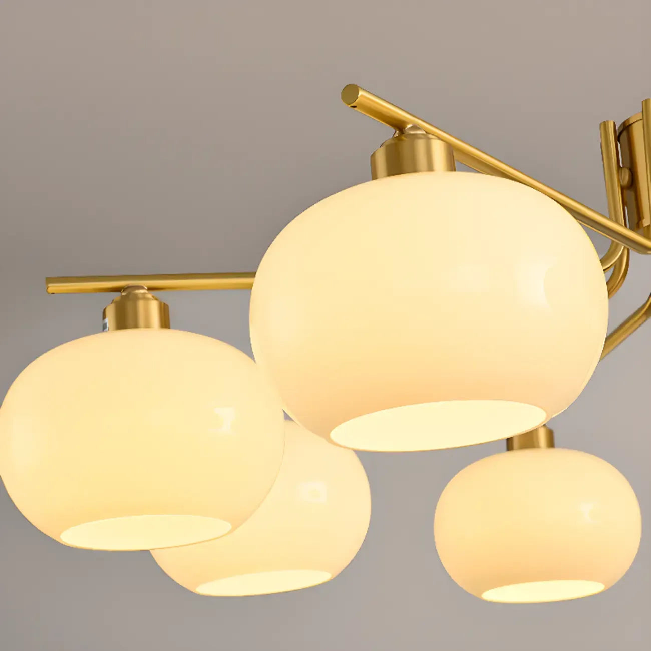 Modern Glass Globe Chandelier Adjustable Hanging Length