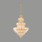 Luxury Crystal Round Chandelier with Elegant Tiered Design