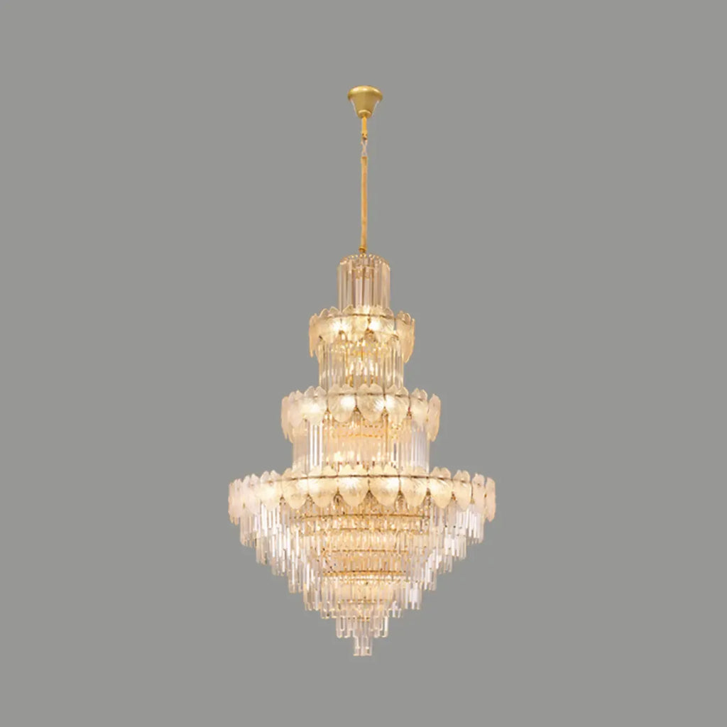 Luxury Crystal Round Chandelier with Elegant Tiered Design