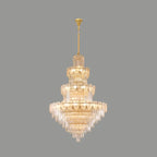 Luxury Crystal Round Chandelier with Elegant Tiered Design