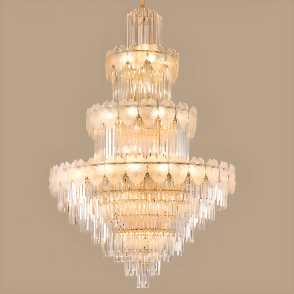 Luxury Crystal Round Chandelier with Elegant Tiered Design
