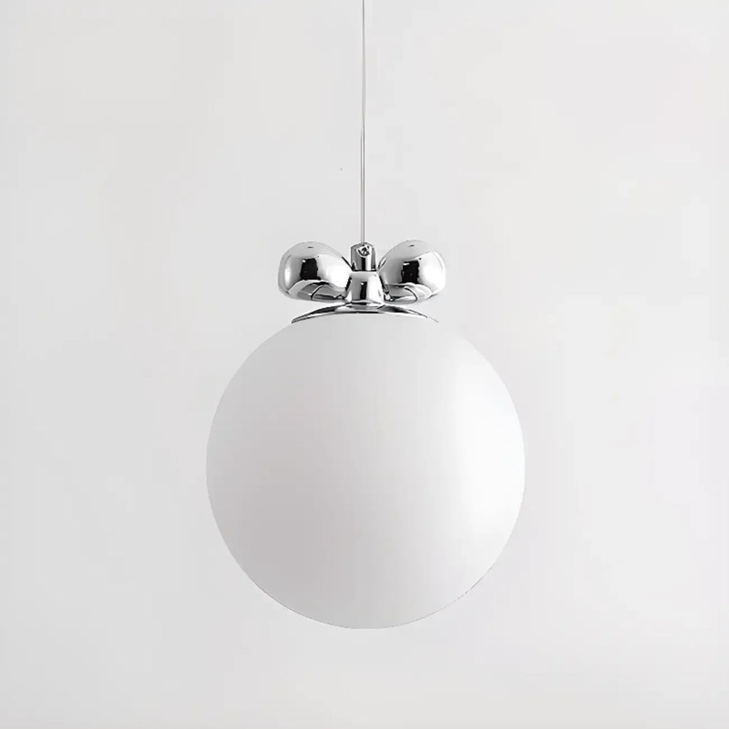 Modern Small White Globe LED Pendant Light for Living Room