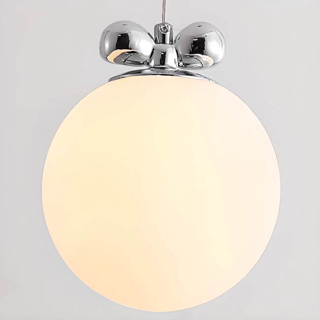 Modern Small White Globe LED Pendant Light for Living Room