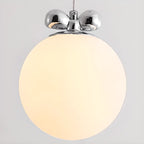Modern Small White Globe LED Pendant Light for Living Room