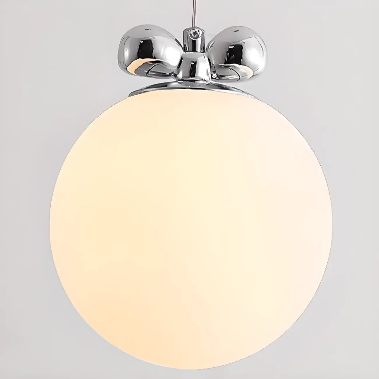 Modern Small White Globe LED Pendant Light for Living Room