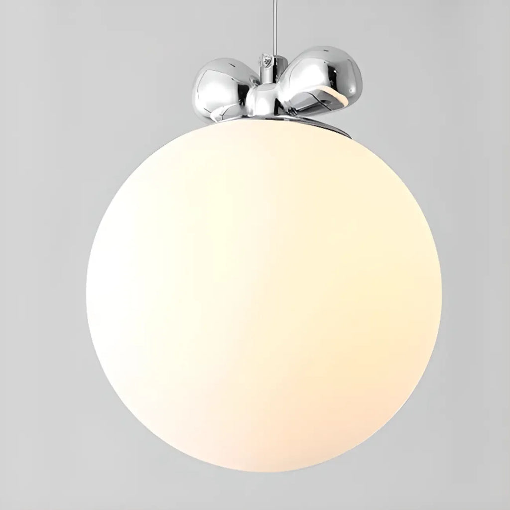Modern Small White Globe LED Pendant Light for Living Room