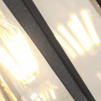 Retro Black Metal Hanging Pendant Lamp for Outdoor Use