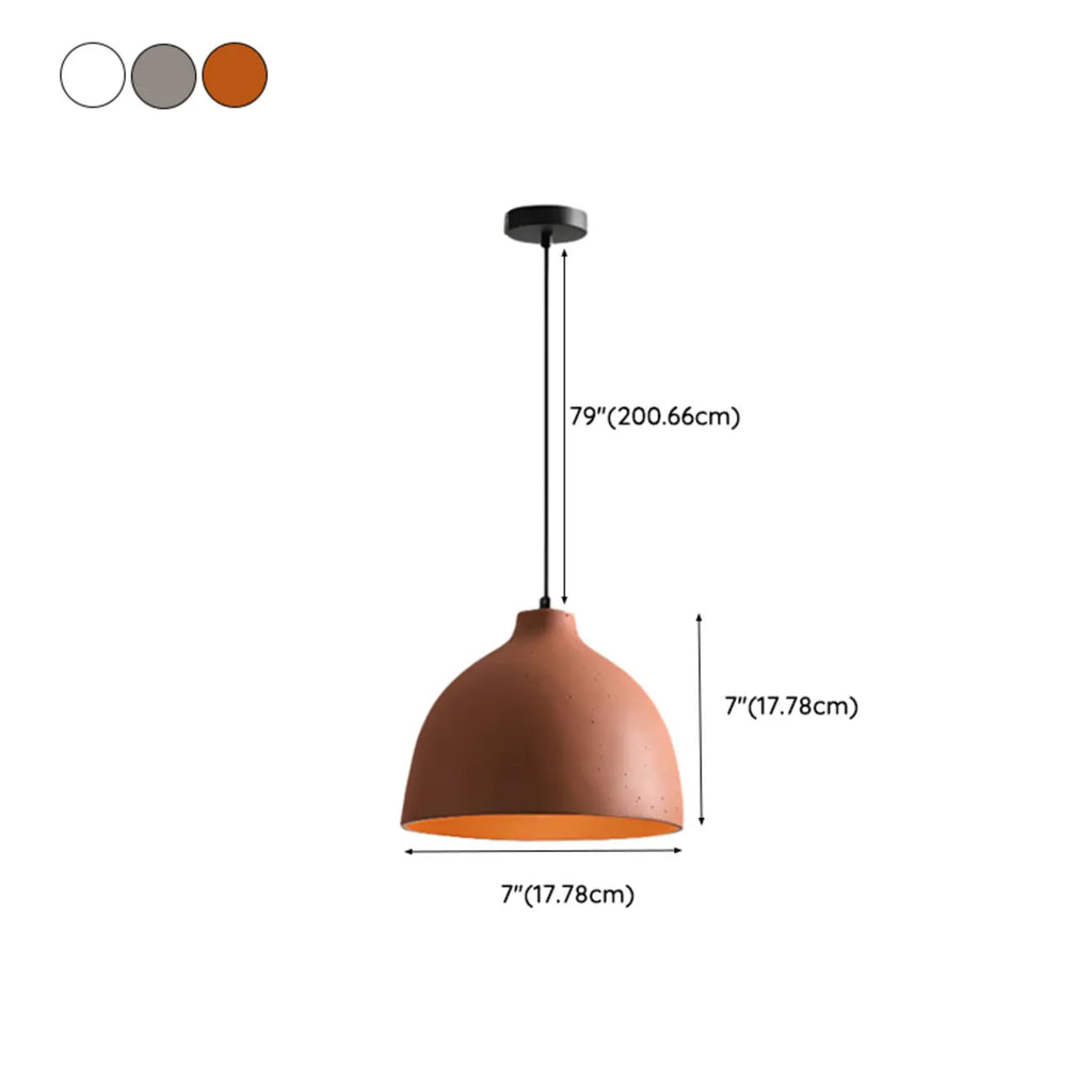 Nordic Metal LED Dome Pendant Lamp for Living Room
