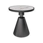 Stylish Sintered Stone Pedestal End Table for Living Room