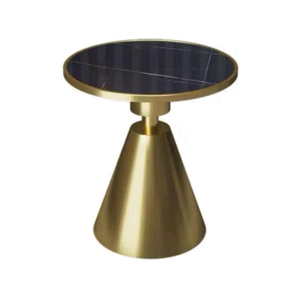 Stylish Sintered Stone Pedestal End Table for Living Room
